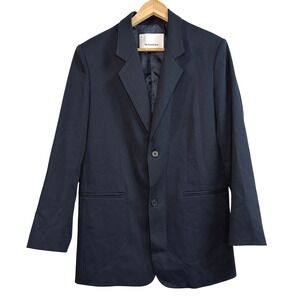The Frankie Shop Beo Blazer Navy Blue Oversized Two Button Jacket Men's XS $345